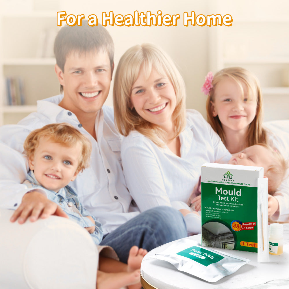 EzyTest Mould Test Kit (1 Test) – 48hr Home Mould Detection for Air & Surfaces + A/C Vent Sampling – Includes Mould Photo Identification Guide